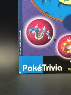 Gyarados #130 Pokemon Poketrivia MewTwo Movie Card Burger King Vintage - Image 5