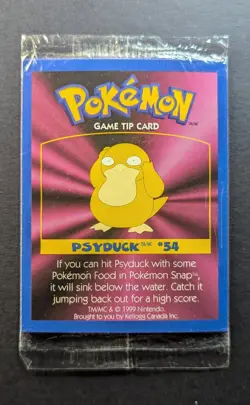 1999 Pokemon Game Tip Cards - Kellogg's Canada Cereal Promotion - Sealed - Image 1