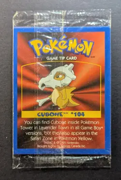 1999 Pokemon Game Tip Cards - Kellogg's Canada Cereal Promotion - Sealed - Image 2