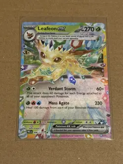 Pokemon TCG Prismatic Evolutions Leafeon EX Double Rare Holo Card 006/131 - Image 1