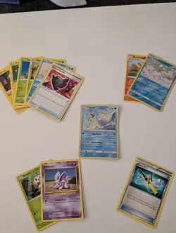 Lot Of 12 Pokemon Cards 2021, 2016, 2019, 2019 And 2015 With 1 Holographic - Image 1