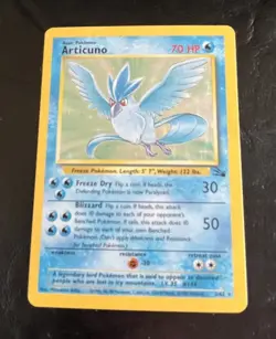 Pokemon TCG Articuno Holo Rare Card 2/62 Fossil MP Vintage Pokemon Card - Image 1
