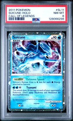 2011 POKEMON CALL OF LEGENDS #SL11 SUICUNE-HOLO PSA 8 - Image 1