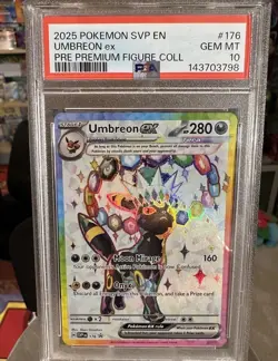 2025 Pokemon Svp Black Star Promo #176 Umbreon Ex Premium Fig Coll PSA 10💎 - Image 1