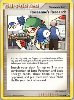 Pokemon TCG Roseannes Research 125/132 Secret Wonders MP - Image 1
