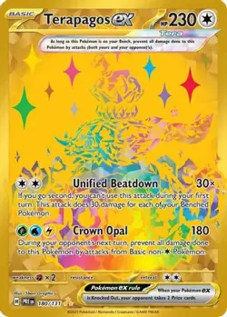TERAPAGOS EX - 180/131 180/131 HYPER RARE SV: PRISMATIC EVOLUTIONS POKEMON NM/M - Image 1