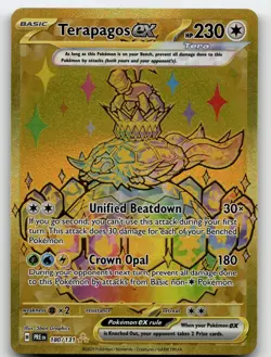 TERAPAGOS EX - 180/131 180/131 HYPER RARE SV: PRISMATIC EVOLUTIONS POKEMON NM/M - Image 2