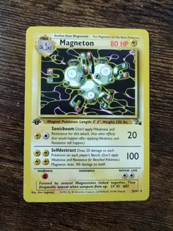 Pokemon Fossil 1st Edition Magneton 26/62 Non Holo - Image 1
