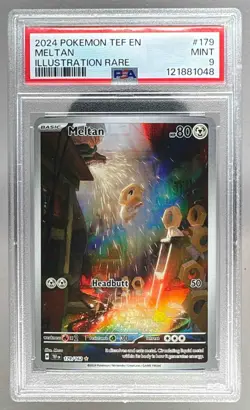 121881048 Meltan 2024 Pokemon Temporal Forces #179/162 PSA 9 - Image 1