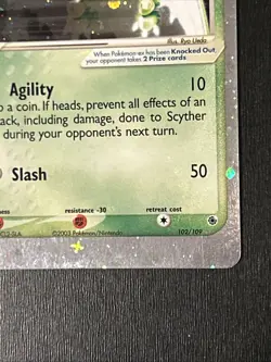 Scyther EX 102/109 Ruby and Sapphire Holo Pokemon LP - Image 2