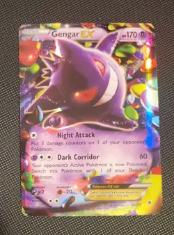 2014 POKEMON XY PHANTOM FORCES #34/119 GENGAR EX PROMO | MP - Image 1