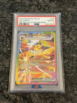 2025 Pokemon PRE Special Illustration Rare Jolteon ex 153/131 PSA 8 - Image 1
