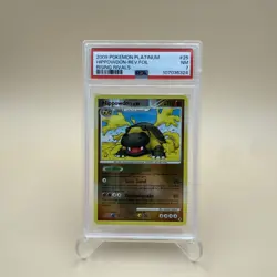 2009 Pokemon Platinum Rising Rivals Hippowdon Reverse Holo Foil #25 PSA 7 NM - Image 1