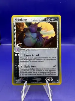 Pokemon TCG Nidoking 120 HP Holo Rare Dragon Frontiers 6/101 Delta Reverse Holo - Image 1