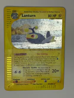 2002 Pokemon TCG - LANTURN- H15/H32 Holo Aquapolis NM Rare - Image 1