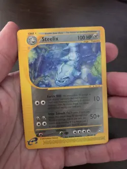 💥 Steelix 2002 Pokemon vintage 35/147 Aquapolis Rare E-Reader Non-Holo Foil NM - Image 2