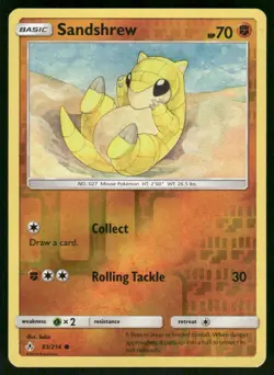Sandshrew 83/214 Common Reverse Holo NM Pokemon SM - Unbroken Bonds - Image 1