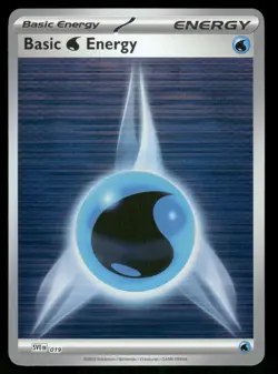 2023 Basic Water Energy - 019 Common Reverse Holo NM Pokemon Scarlet & Violet - Image 1