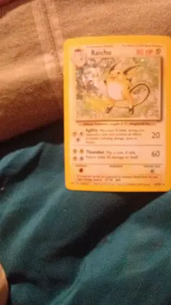 Pokemon TCG Raichu Base Set 14/102 Holo 1999-2000 Base Set Copyright Holo Rare - Image 2