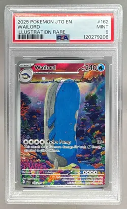 120279206 Wailord 2025 Pokemon Journey Together #162/159 PSA 9 - Image 1