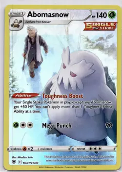 Pokemon Abomasnow Holo Rare TG01/TG30 Astral Radiance Trainer Gallery - Image 1