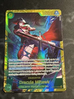 Bandai One Piece CCG Dracule Mihawk OP14-119 Full Art Foil 10000 Power - Image 1