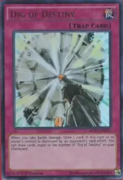 MVP1-EN022 Dig of Destiny Ultra Rare 1st Edition Near Mint YuGiOh TCG - Image 1