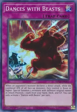 MP20-EN203 DANCES WITH BEASTS SUPER RARE 1ST EDITION NEAR MINT YuGiOh TCG - Image 1