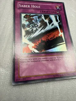 SABER HOLE GERMAN SUPER RARE ABPF-EN073 DE073 MODERATE PLAY YUGIOH - Image 2