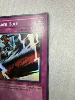 SABER HOLE GERMAN SUPER RARE ABPF-EN073 DE073 MODERATE PLAY YUGIOH - Image 4