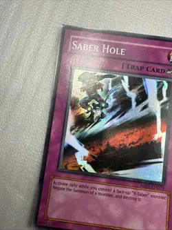 SABER HOLE GERMAN SUPER RARE ABPF-EN073 DE073 MODERATE PLAY YUGIOH - Image 5