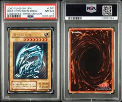 Yugioh Japanese PSA8 Blue-Eyes White Dragon LB-01 Ultra Rare 2nd Edition - Image 1