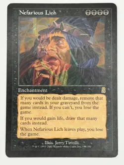 Odyssey Nefarious Lich MTG Magic the Gathering NM - Image 1