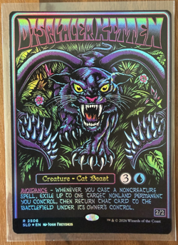 FOIL Displacer Kitten Secret Lair D&D: Black Lights & Dark Dungeons 2506 MTG - Image 1