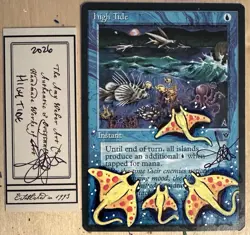 MTG High Tide Alter Altered Sketch Art Amy WEBER Magic - Image 1