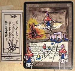 MTG Ornithopter Antiquities Alter Altered Sketch Art Amy WEBER Magic - Image 1