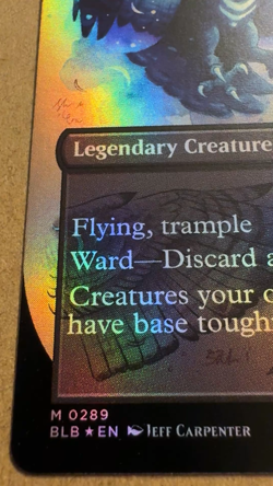 MTG ~ FOIL ~ Maha, Its Feathers Night ~ Borderless ~ Bloomburrow BLB ~ 0289 ~ NM - Image 2