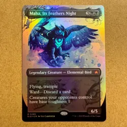 MTG ~ FOIL ~ Maha, Its Feathers Night ~ Borderless ~ Bloomburrow BLB ~ 0289 ~ NM - Image 4