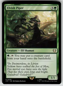 Elvish Piper Commander: The Lord of the Rings 239 MTG NM - Image 1
