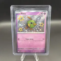 Natu 151/091 (Shiny) - SV: Paldean Fates Pokemon Shiny Rare Holo Foil NM - Image 1
