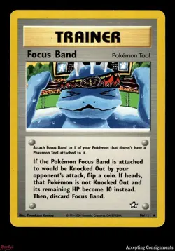 2000 Pokemon Neo Genesis Unlimited #86 Focus Band Rare - Image 1