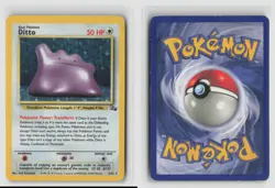 Ditto #3/62 Holo Rare Fossil Holo Pokemon TCG DAMAGED READ - Image 3