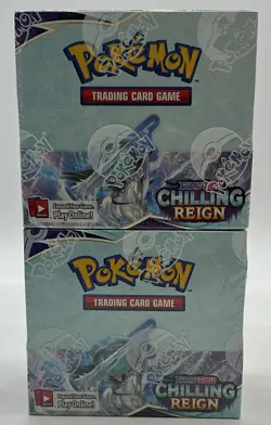 Lot of (2) Pokemon TCG Sword & Shield Chilling Reign Booster Boxes SEALED - Image 1