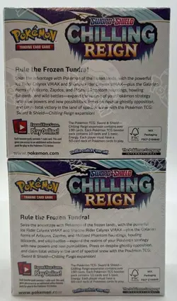 Lot of (2) Pokemon TCG Sword & Shield Chilling Reign Booster Boxes SEALED - Image 2