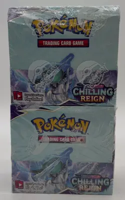 Lot of (2) Pokemon TCG Sword & Shield Chilling Reign Booster Box SEALED/NEW - Image 1