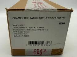 Pokemon TCG Sword & Shield Battle Styles Booster 6-Box Case SEALED SWSH05 - Image 3