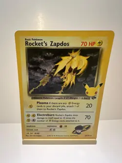 Rocket's Zapdos 15/132 holo Celebrations: Classic Collection Pokemon NM - Image 1
