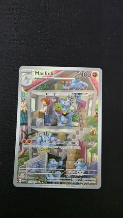 Pokemon TCG Machoke Scarlet & Violet Holo Illustration Card 151 177/165 Rare - Image 1