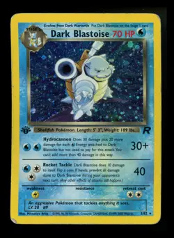 #4 1st Edition Dark Blastoise 3/82 Team Rocket 2000 Holo Rare WOTC Pokemon Card - Image 1