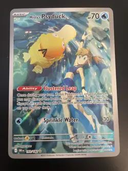 Pokemon TCG Misty's Psyduck Destined Rivals 193/182 Illustration Rare Card - Image 1